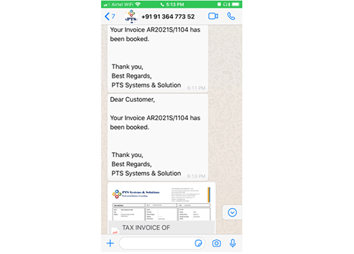 Screenshot showcasing seamless Whatsapp Integration with SAP interface